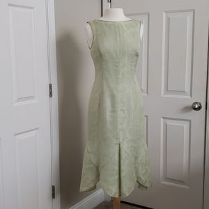 New Carol Peretz Green Paisley Low Back Dress